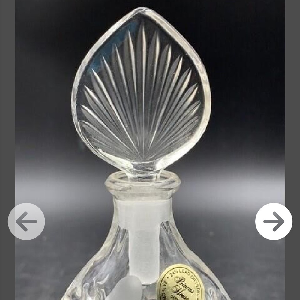 Princess House  Clear Crystal Perfume Decanter